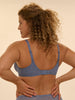Plunging moulded underwired bra - Chambray Blue