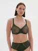 Plunging moulded underwired bra - Icon Green