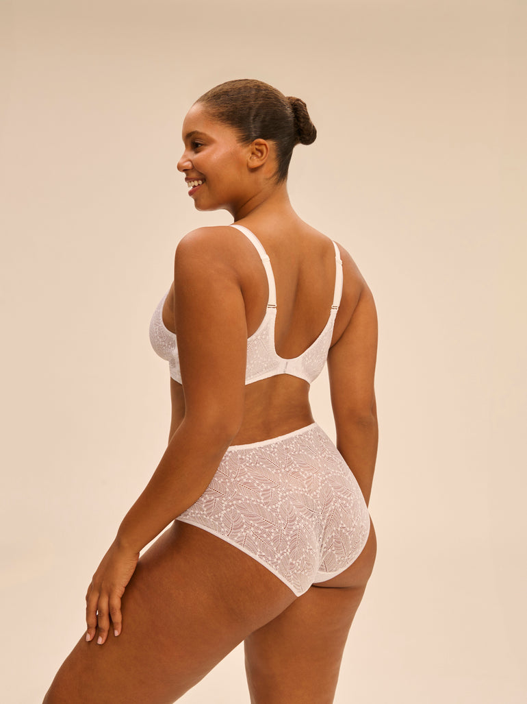 High-waist brief - White