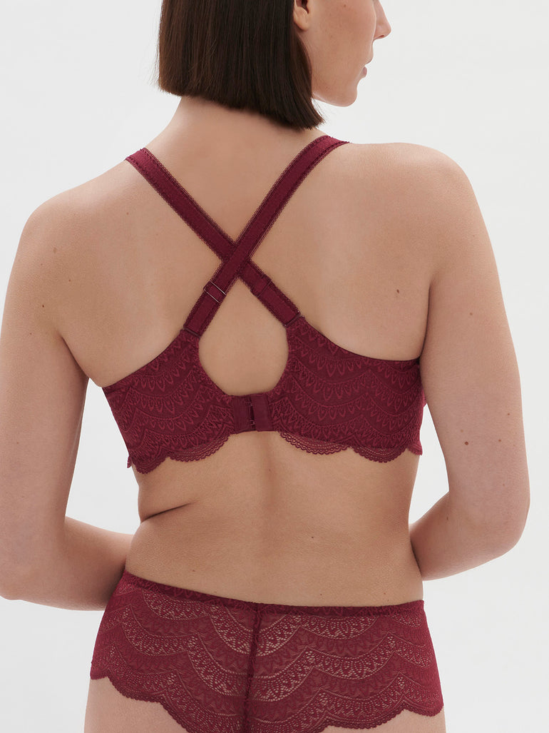 Full cup support bra - Spinel Red