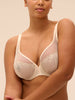 Plunging underwired bra - Topaz Beige