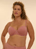 Squared neckline spacer bra - Smokey Pink