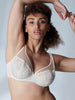 Plunging underwired bra - Cream