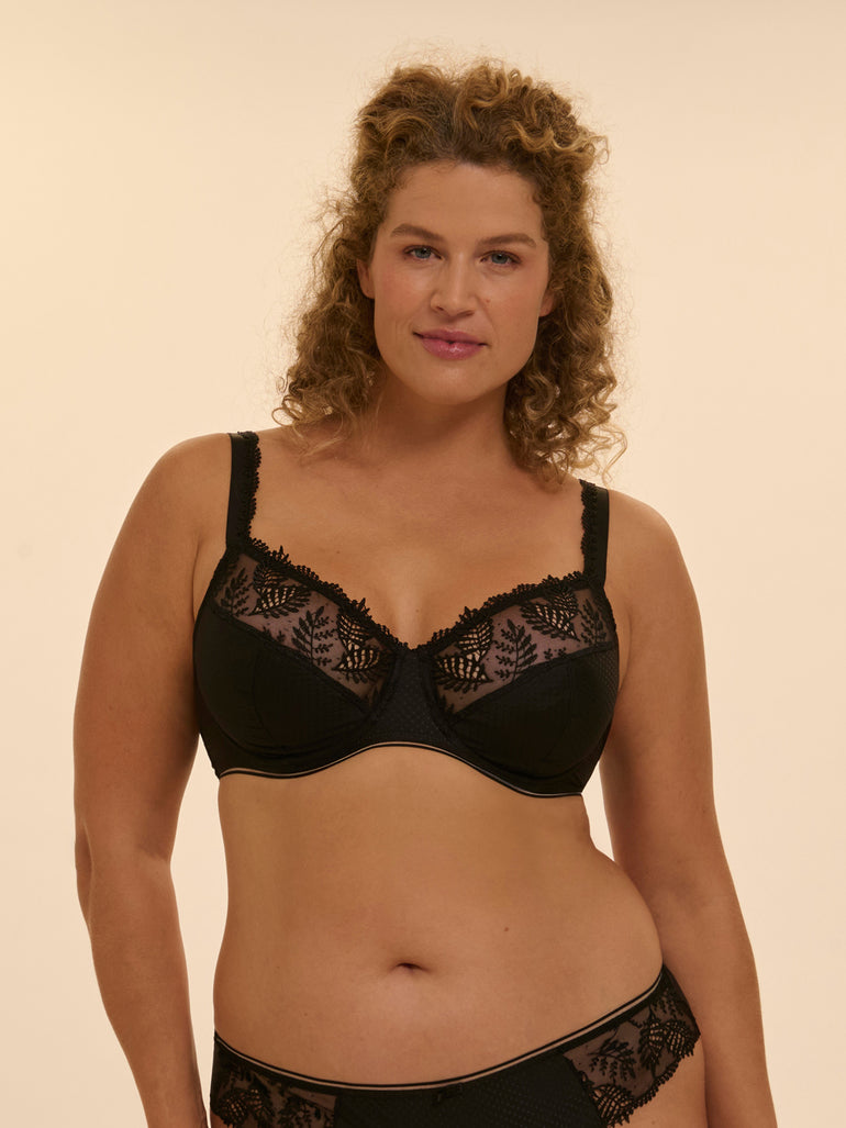 Full cup support bra - Black