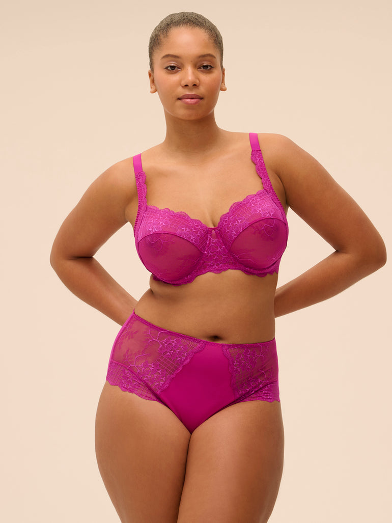 Squared neckline full cup bra - Azalea