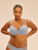 Squared neckline spacer bra - Dream Blue