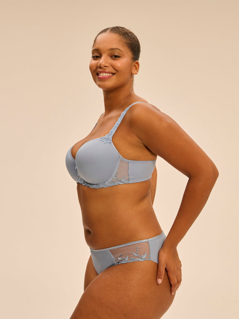 Squared neckline spacer bra - Dream Blue