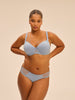 Squared neckline spacer bra - Dream Blue