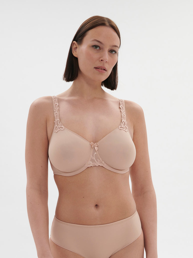 Rigid moulded bra - Peau rosée