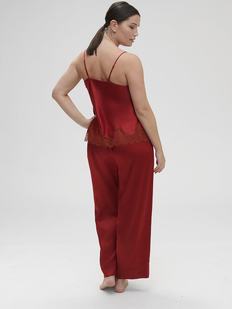 Dream Silk Pant - Tango Red