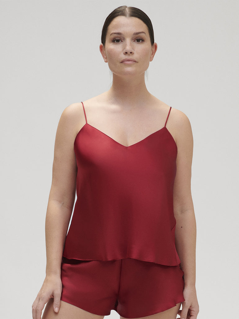 Dream Silk Top - Tango Red