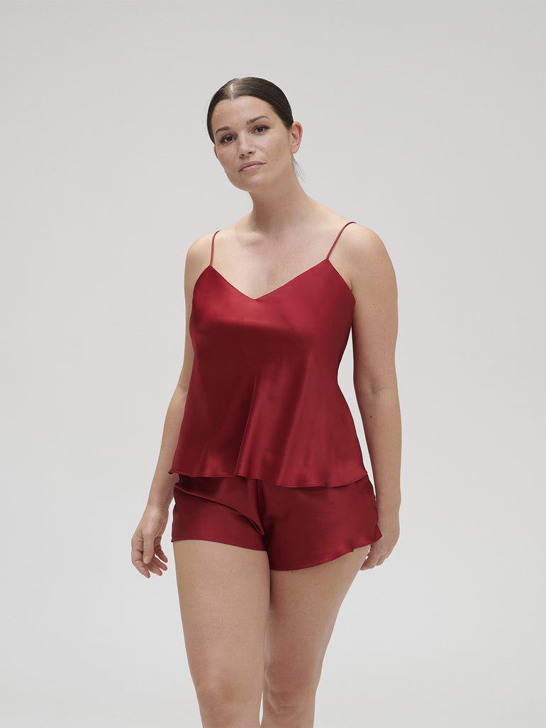 Dream Silk Top - Tango Red