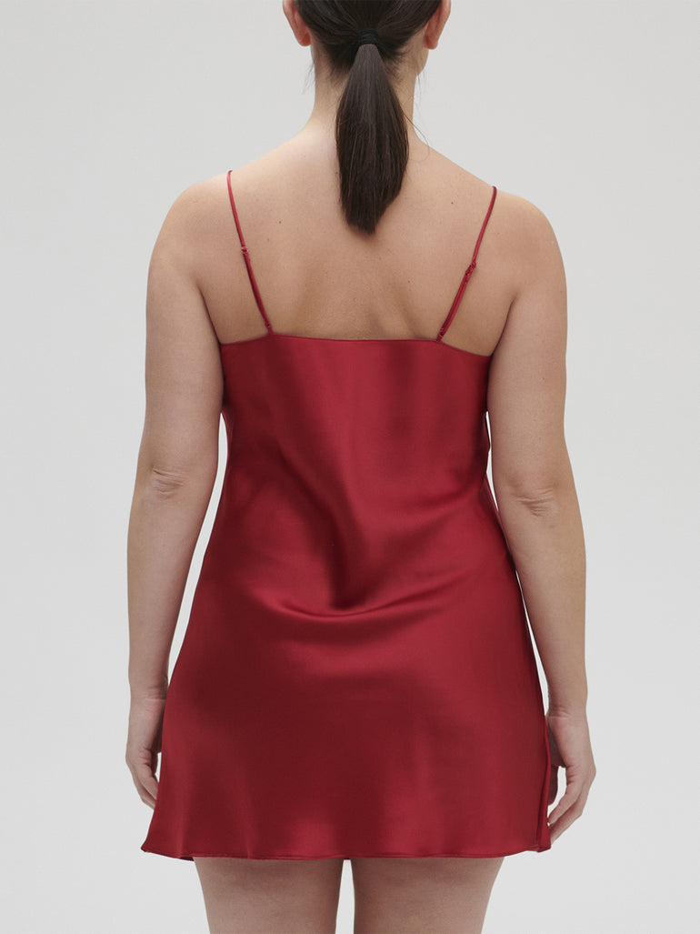 Dream Silk Dress - Tango Red