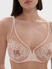 Plunging underwired bra - Pink Nude