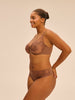 Plunging underwired bra - Tender Brown