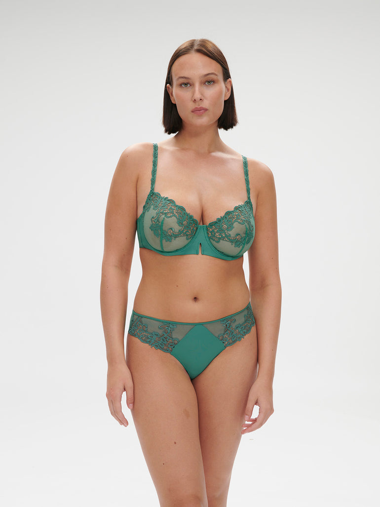 Half cup bra - Garden Green