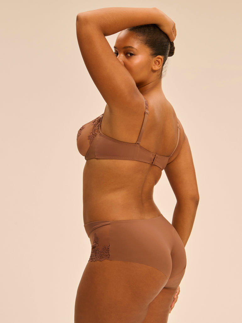 Half cup bra - Tender Brown