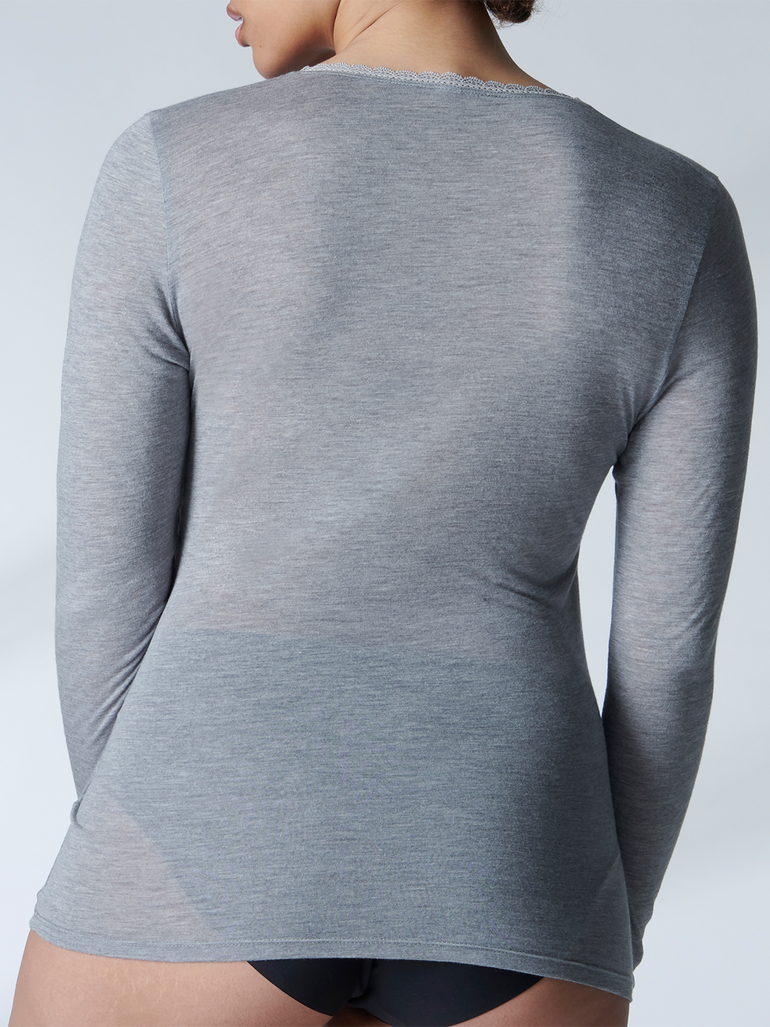 Long Sleeve Top - Light Grey