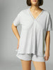 Brume Short Sleeve Top - Mineral Grey