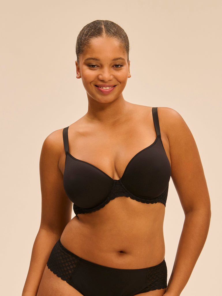 Spacer plunge bra - Black