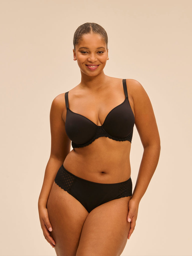 Spacer plunge bra - Black