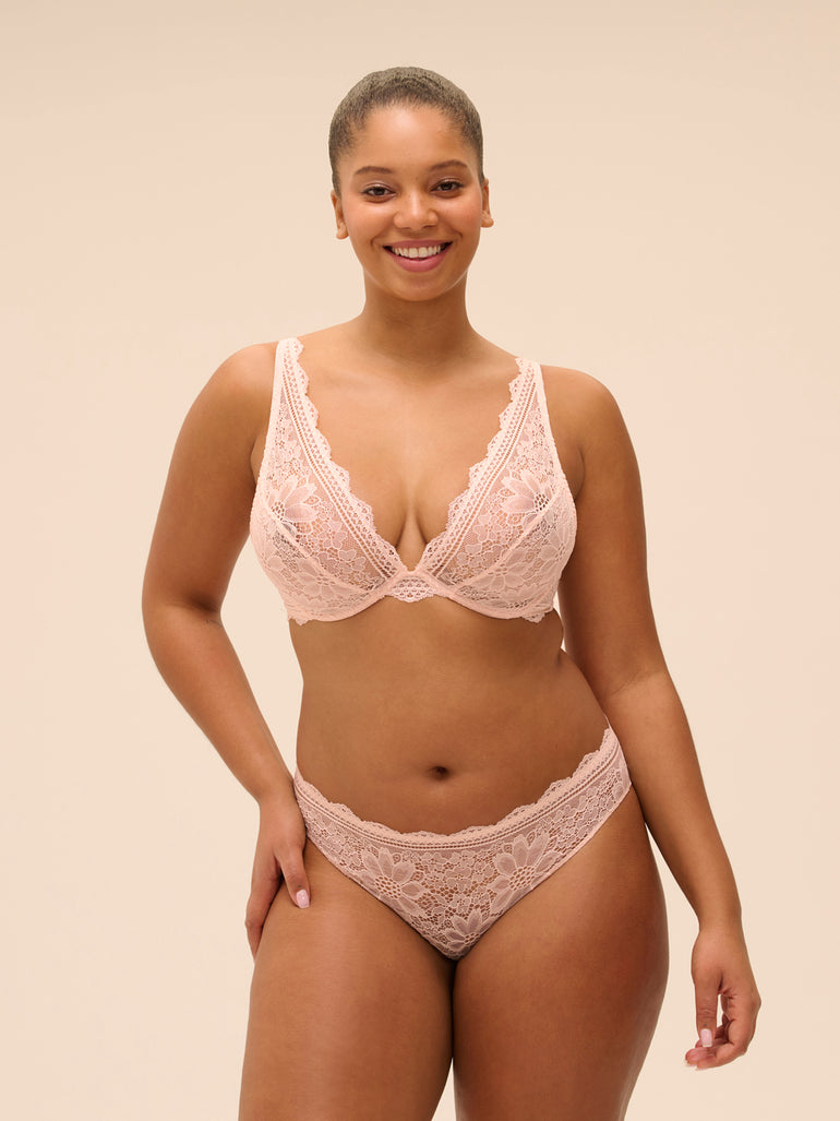 Triangle bra - Petal Powder