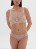 Full cup support bra - Petal Powder