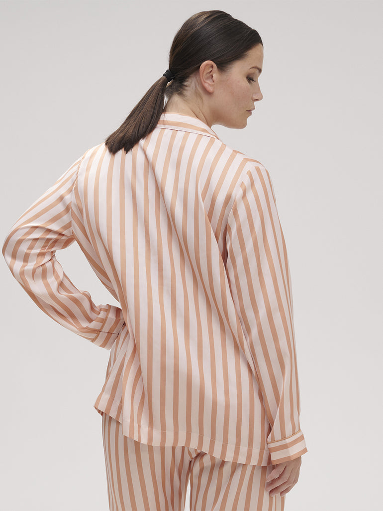 Caprice Long Sleeve Top - Peach Nights