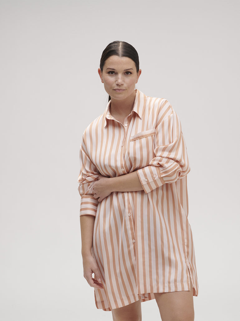 Caprice Night Shirt - Peach Nights