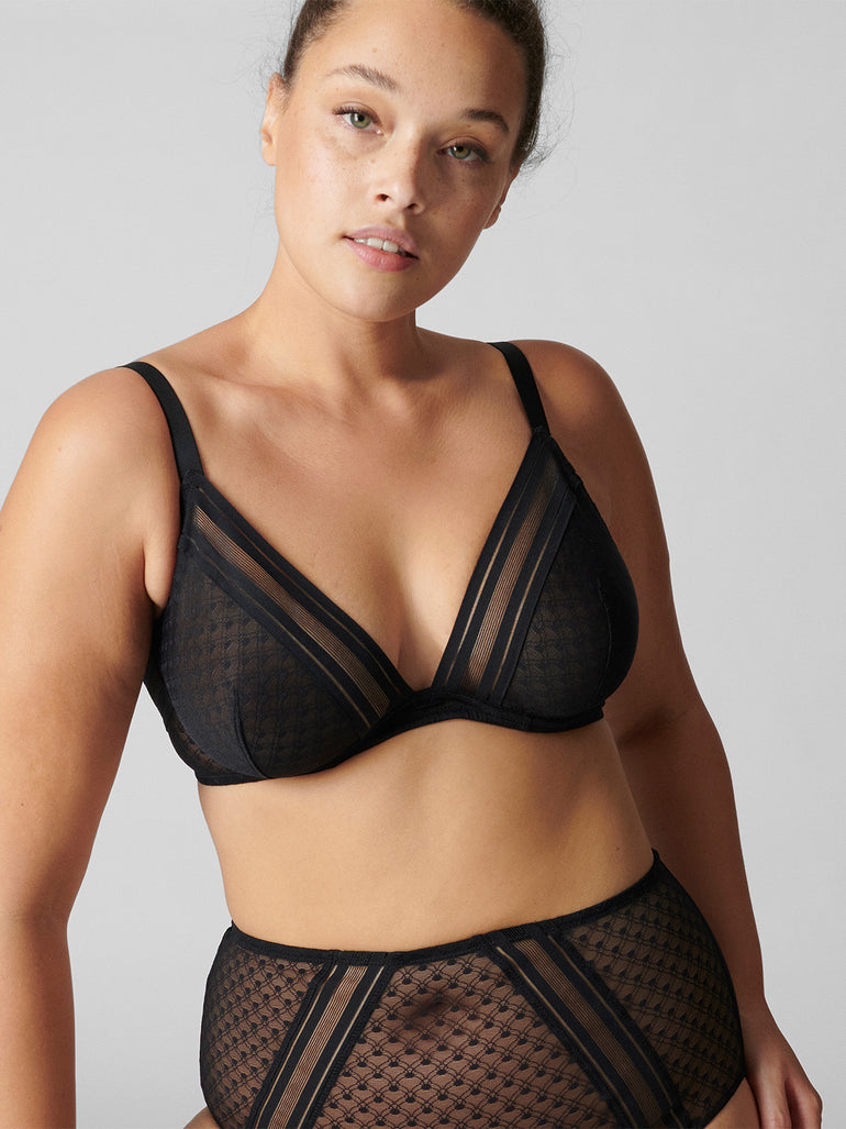 Iris Underwire Plunge - Black