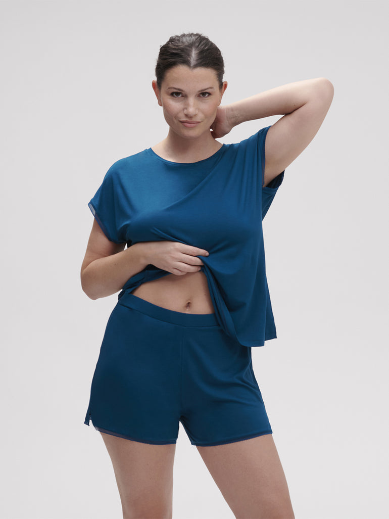 Aurore Short - Poseidon Blue