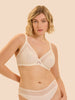 Plunging underwired bra - Natural