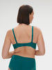 Plunging underwired bra - BLUE