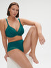 Plunging underwired bra - BLUE