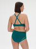 Plunging underwired bra - BLUE