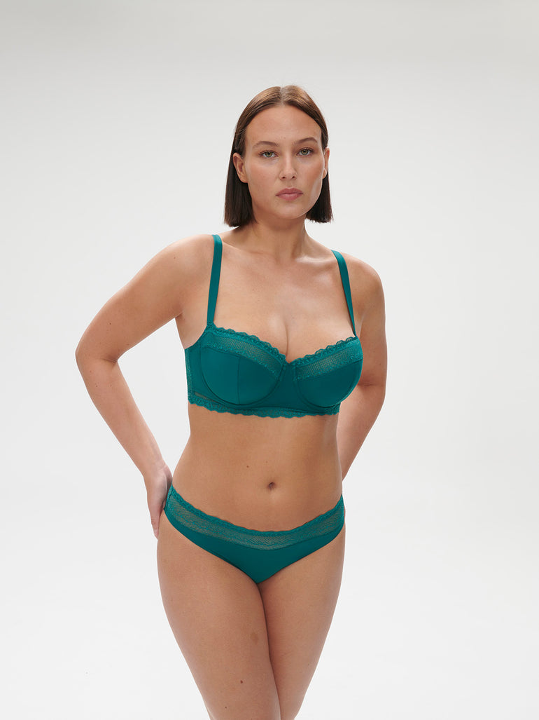 Half cup bra - BLUE