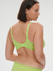 Plunging underwired bra - Lime