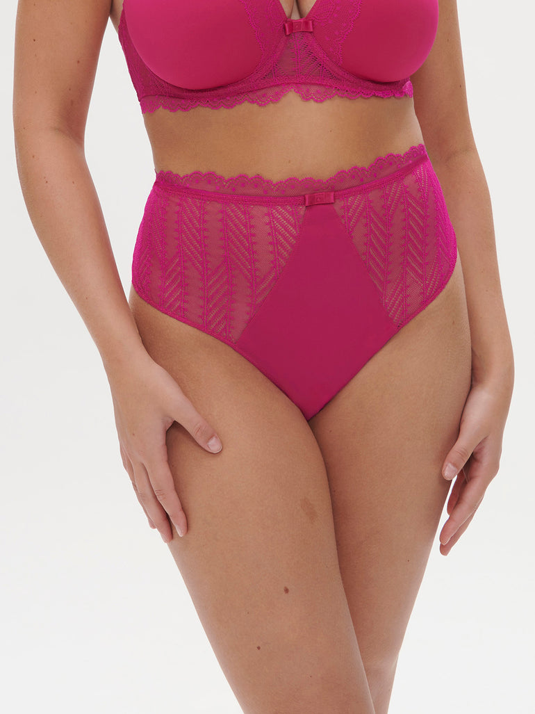 High-waist brief - Hibiscus Pink