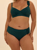 High-waist bikini brief - Emerald green