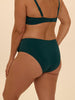 High-waist bikini brief - Emerald green