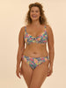Underwired bikini top - Tropico white print
