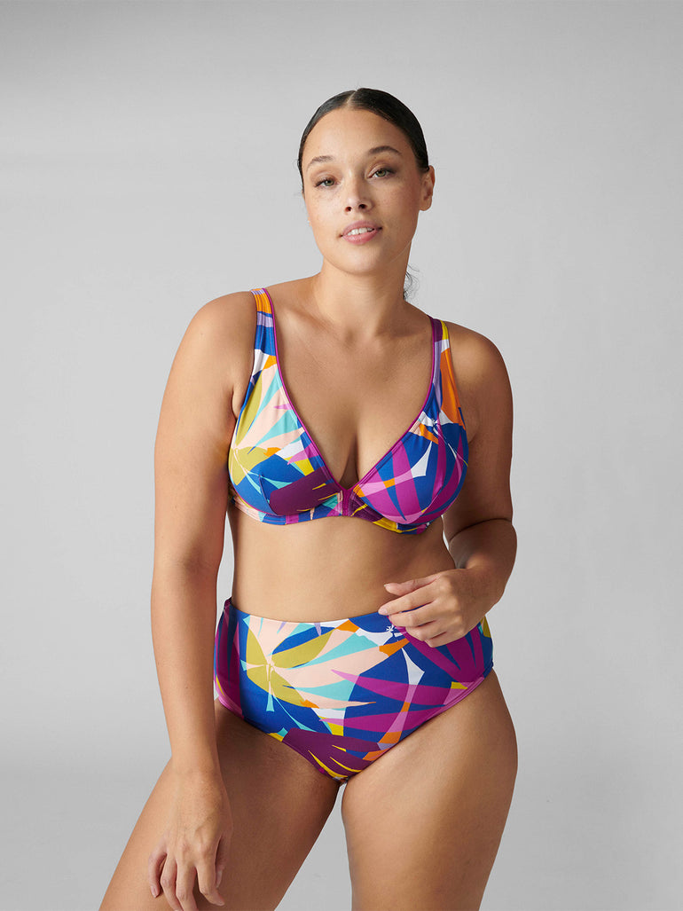 Calysta Underwire Plunge - Palm Garden