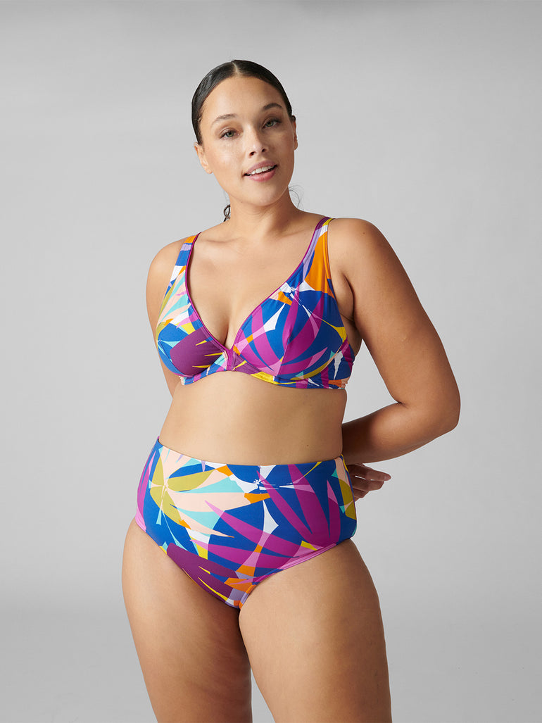 Calysta Underwire Plunge - Palm Garden