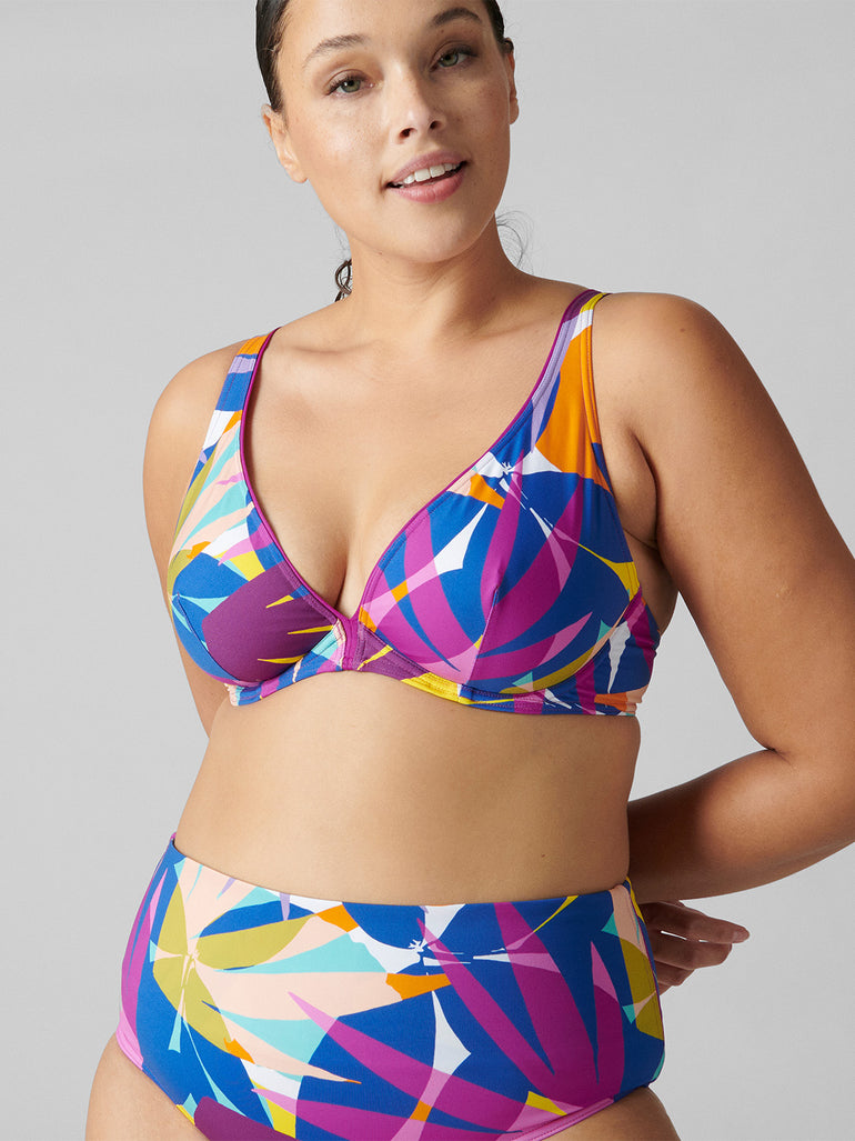 Calysta Underwire Plunge - Palm Garden