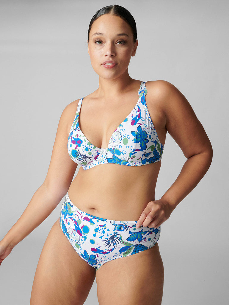 Neroli Underwire Plunge - White Littoral