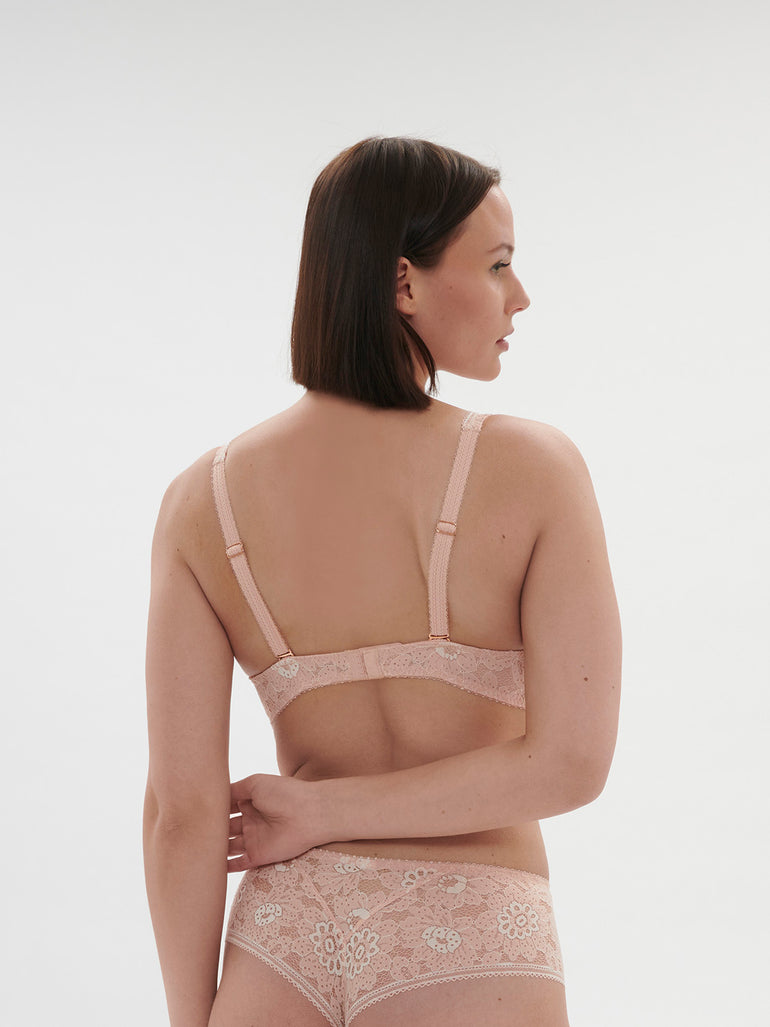 Soft cup triangle bra - Ballet Pink