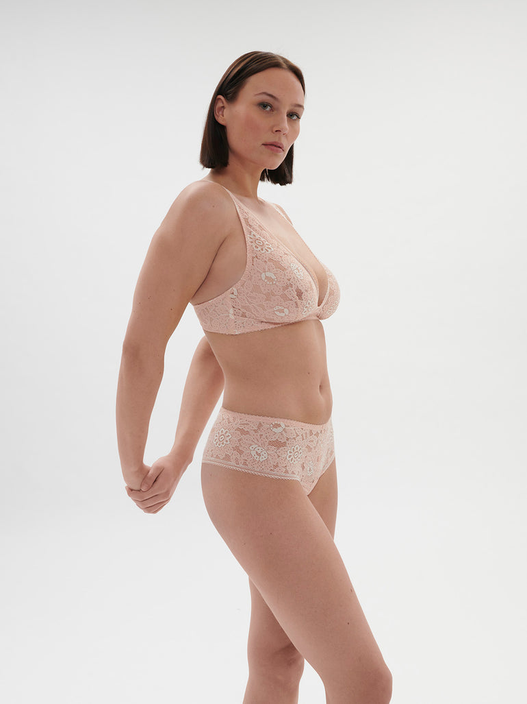 Soft cup triangle bra - Ballet Pink