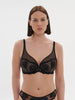 Plunging underwired bra - Black