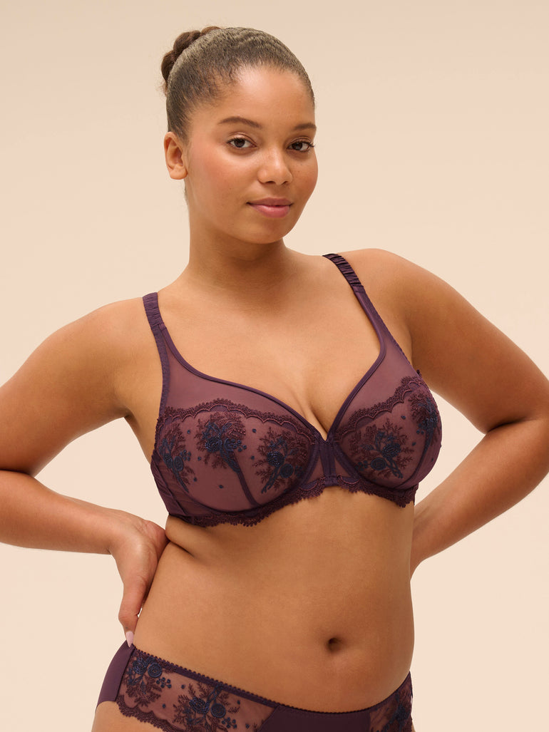 Plunging underwired bra - Fig