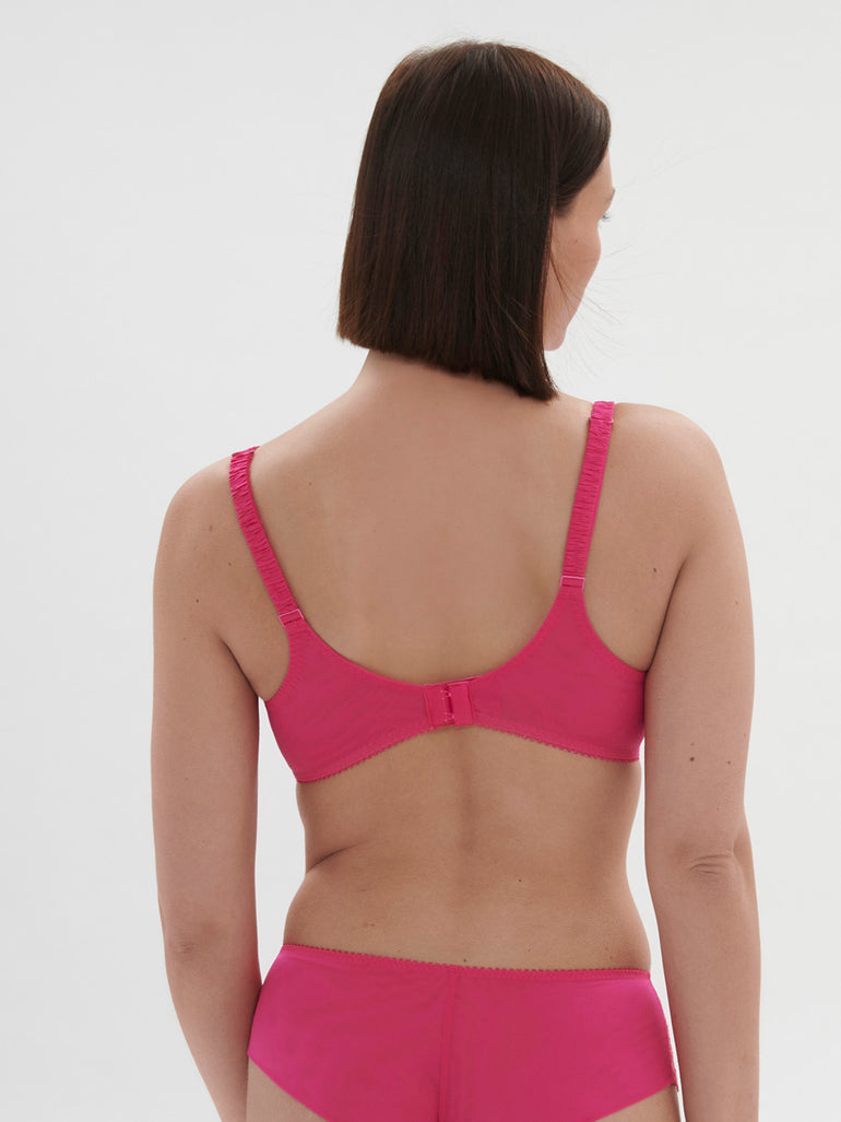 Full cup support bra - Disco pink